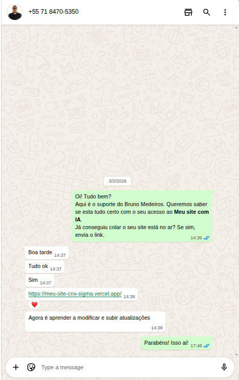 Aluno coloca site no ar — meu-site-cnx-sigma.vercel.app